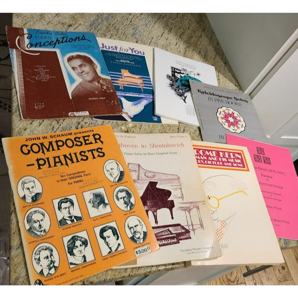 Lot of 8 Piano Songbooks. Scotland, Kern, Composers, Carle's, Beethoven